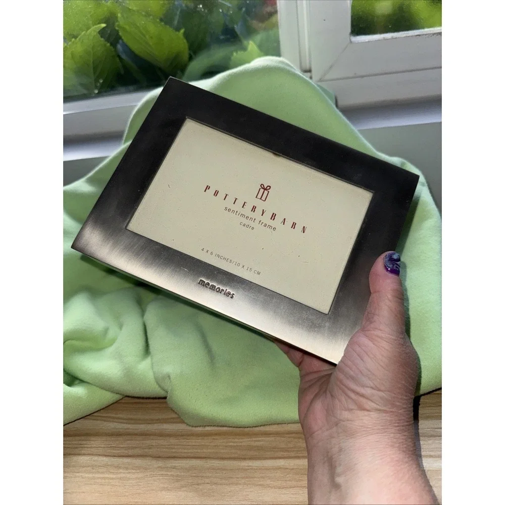 Pottery Barn Sentiment Frame 4x6 Memories Box Picture Frame